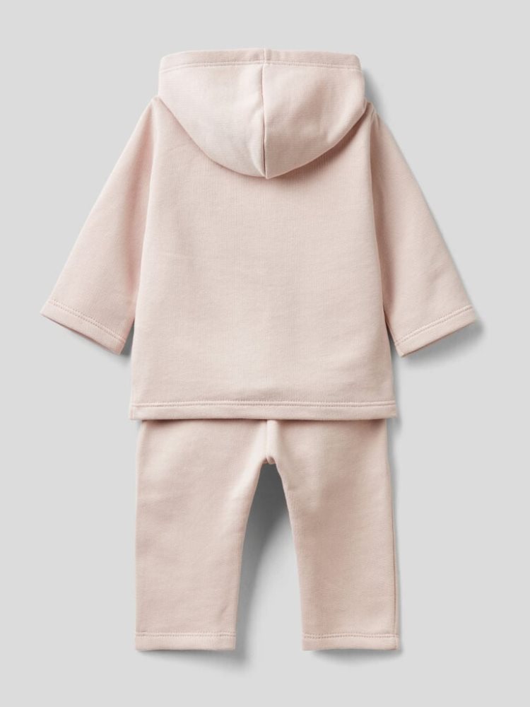 Pink Kids' Benetton Set Warm Organic Cotton Outfit | AU350007