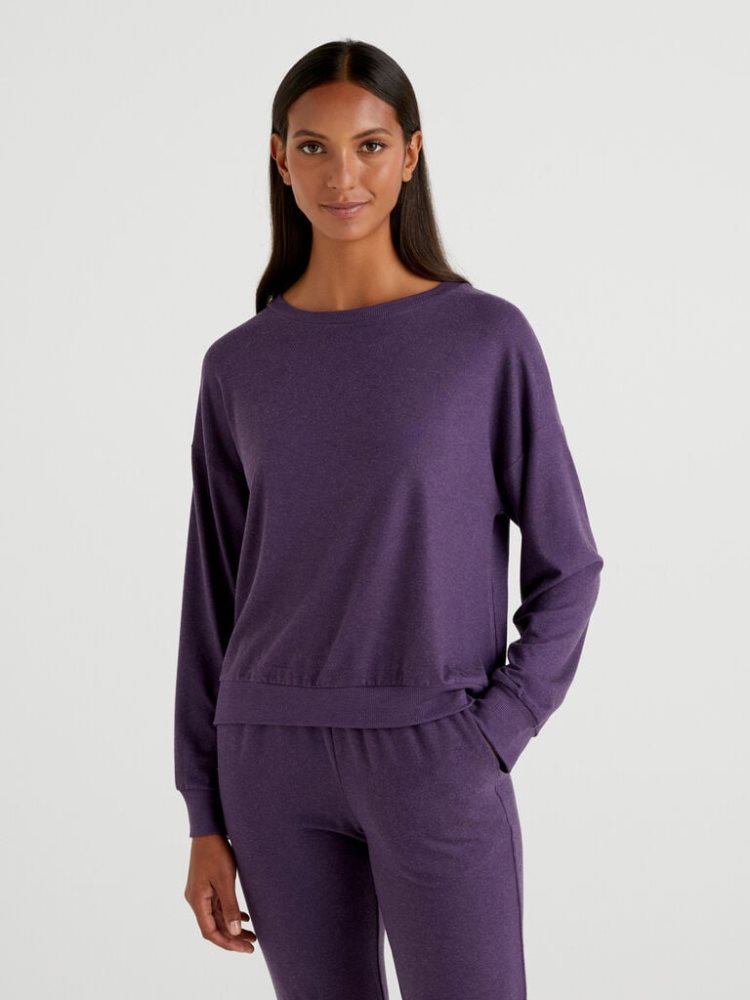 Plum Women\'s Benetton Flowy Long Sleeve T Shirts | AU463781