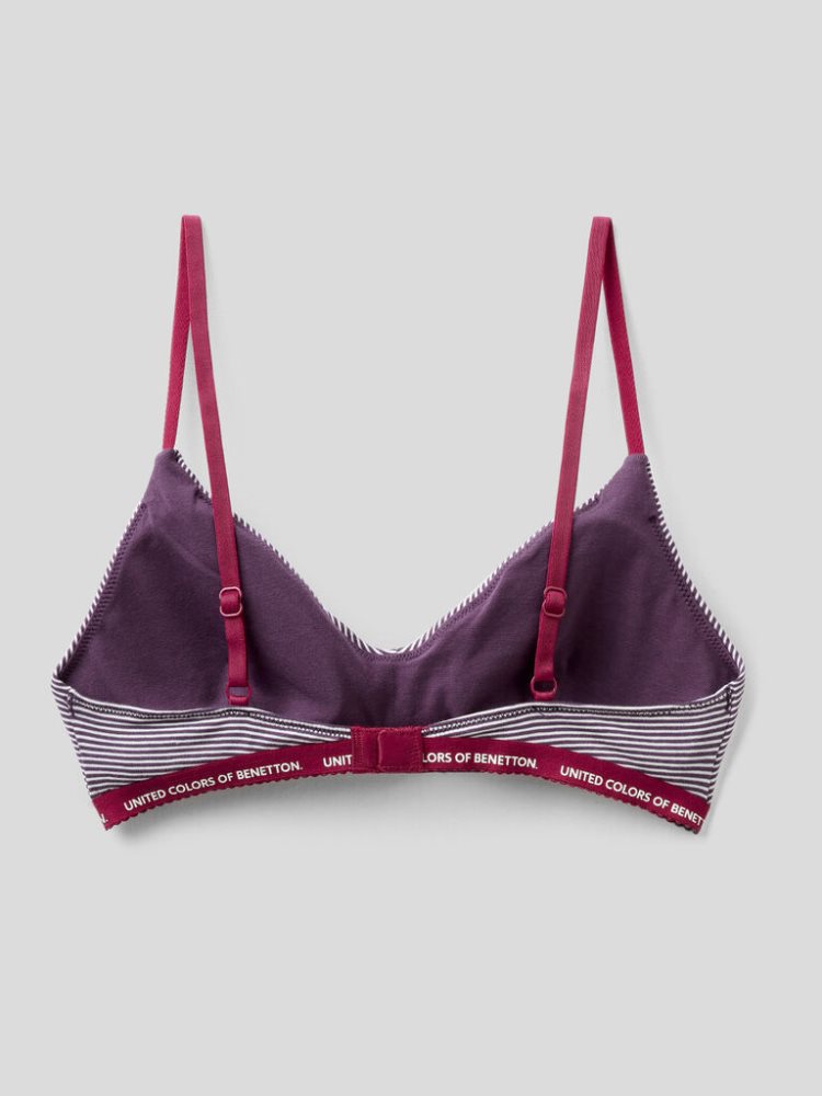 Plum Women's Benetton Patterned Triangle Bras | AU535262