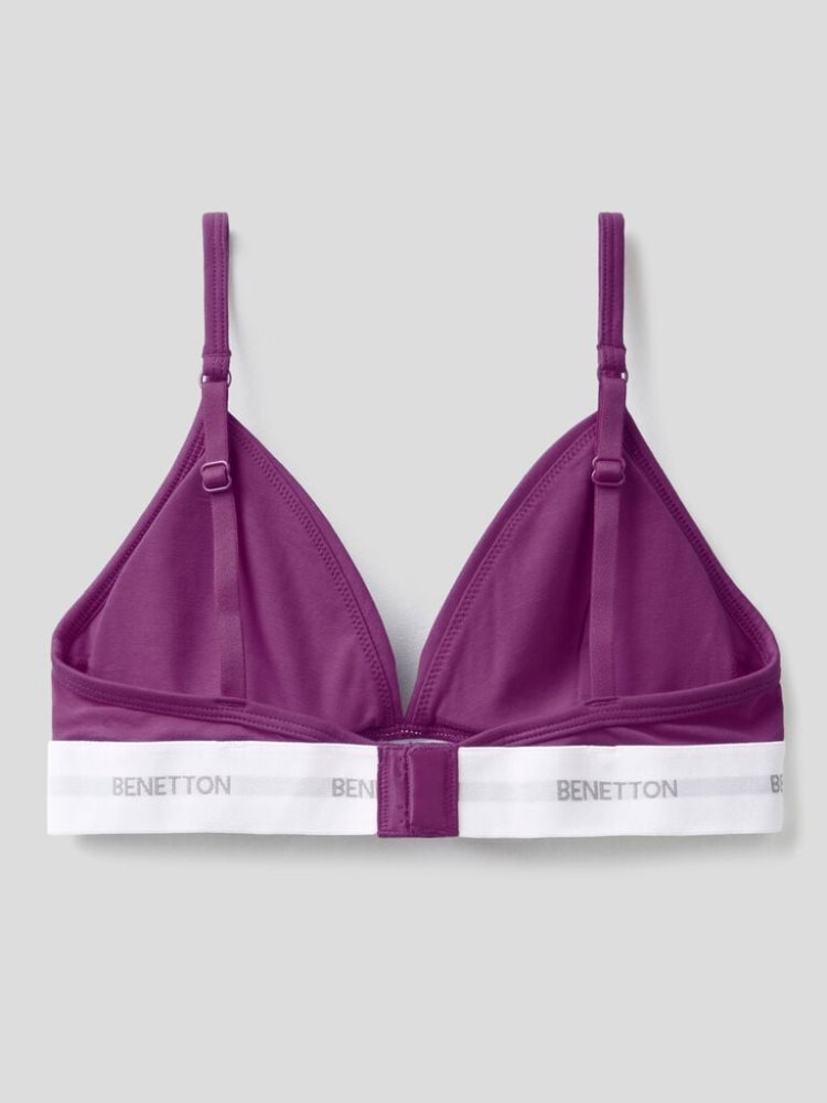 Purple Women's Benetton Triangle Bras | AU227413