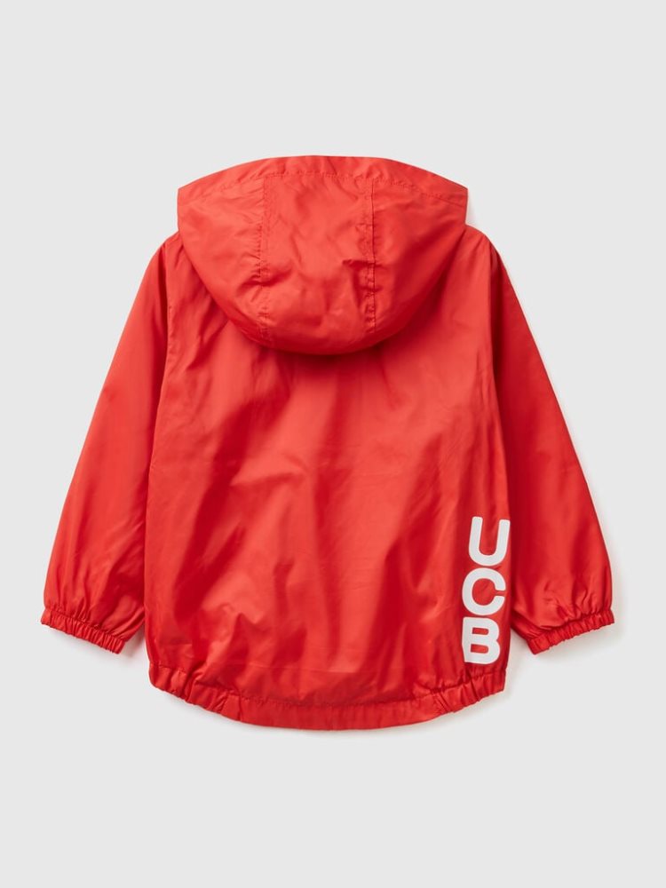 Red Kids' Benetton Light Hood Jackets | AU272045