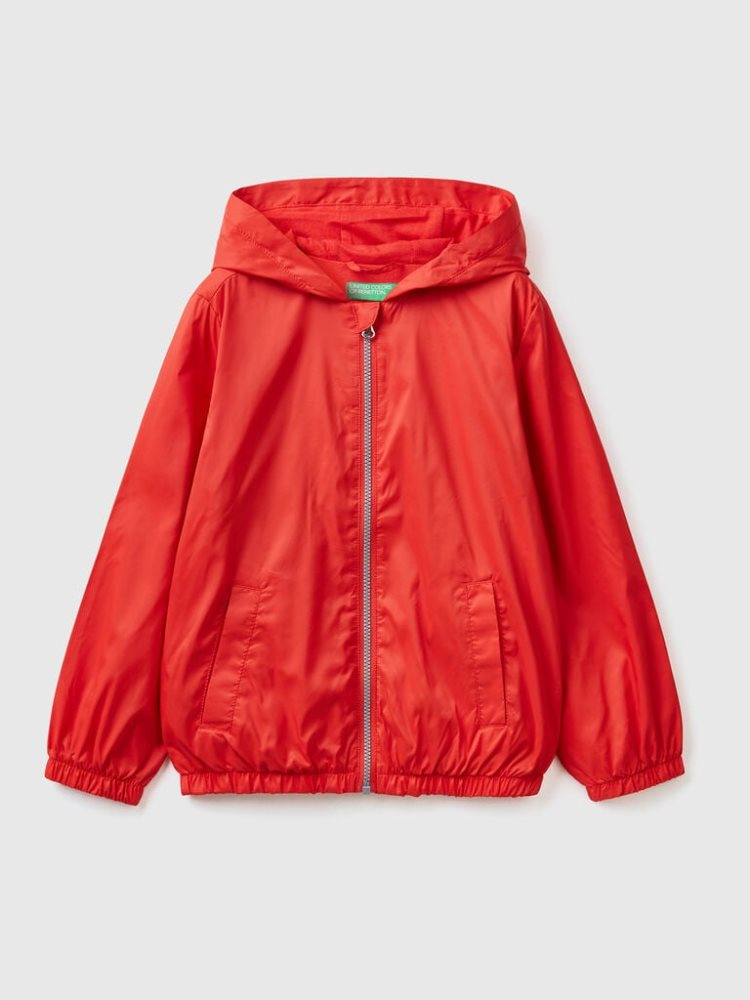 Red Kids\' Benetton Light Hood Jackets | AU800017