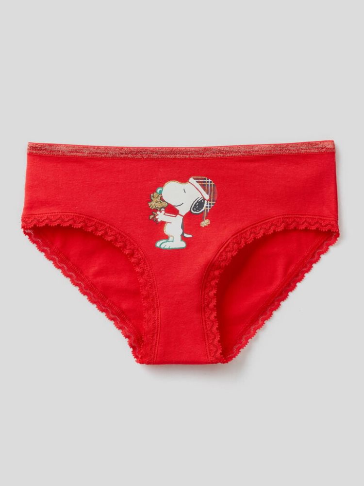 Red Kids\' Benetton Snoopy Christmas Culottes | AU053992