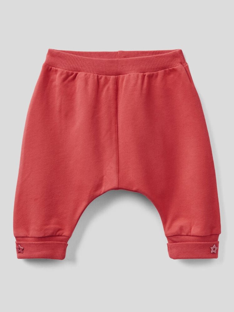 Red Kids\' Benetton Warm Organic Stretch Cotton Trousers | AU453267