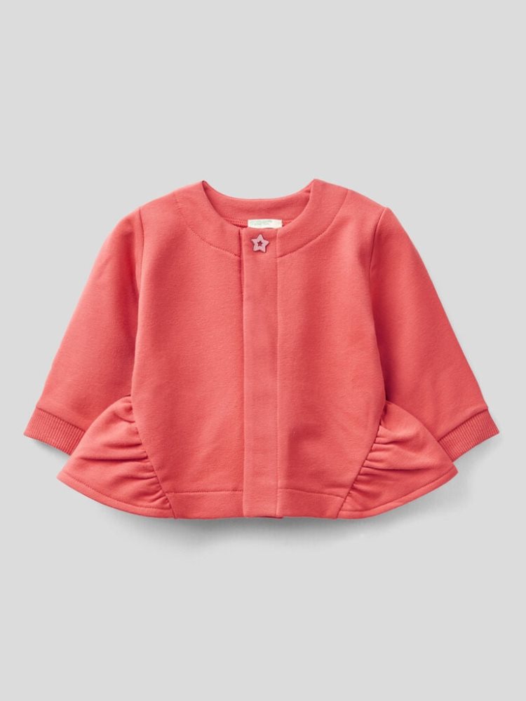 Red Kids\' Benetton Warm Ruffles Hoodie | AU050952