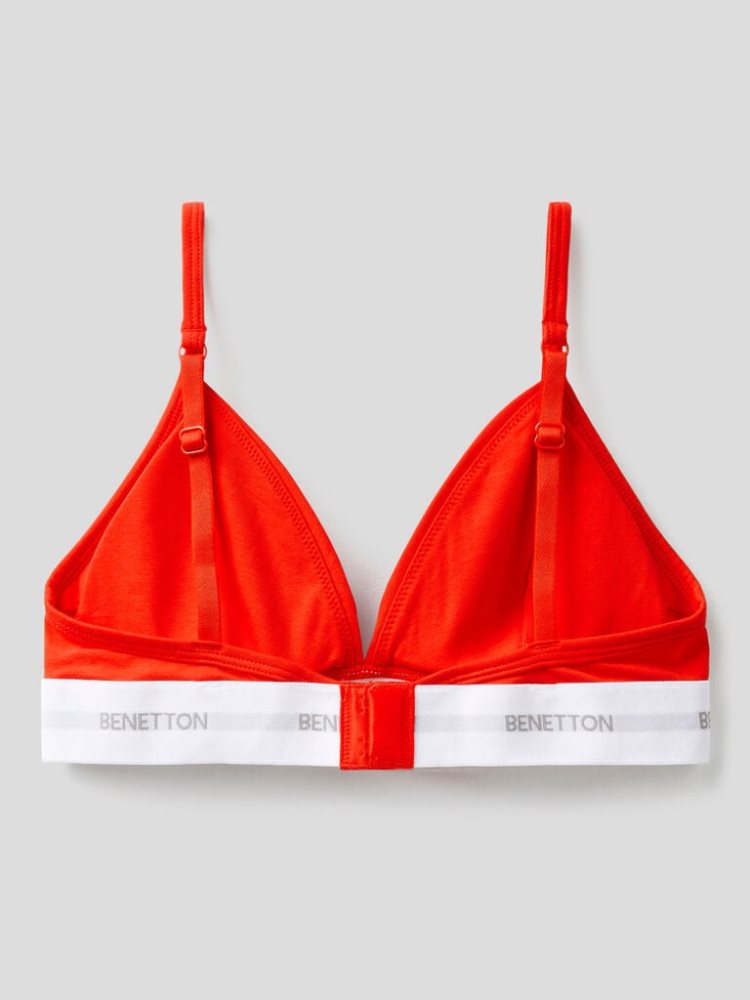 Red Women's Benetton Triangle Bras | AU503542