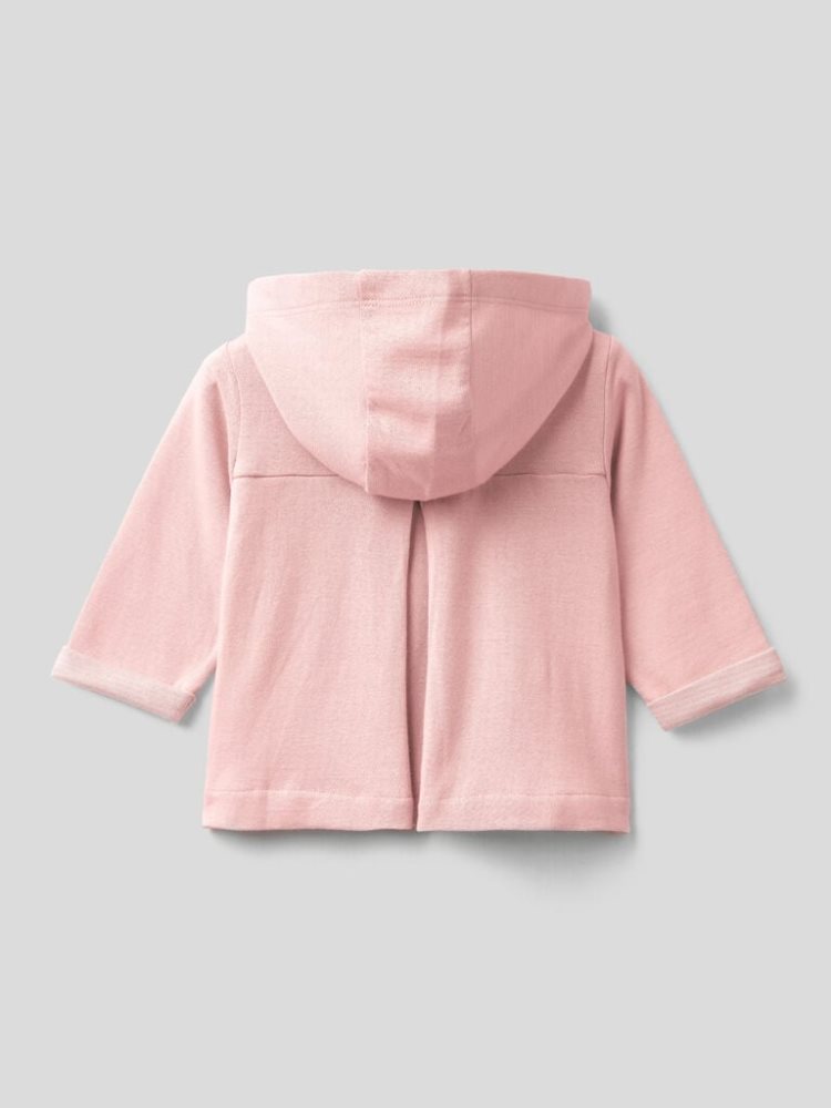 Soft Pink Kids' Benetton Double-breasted Hoodie | AU942600